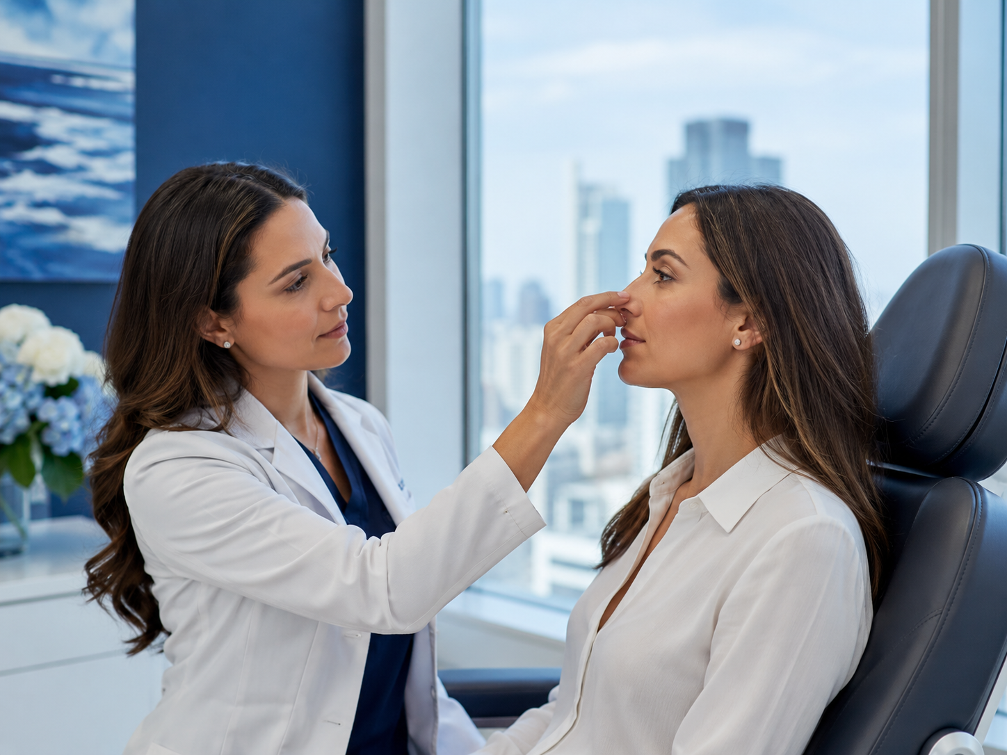 Revision rhinoplasty consultation and nasal assessment