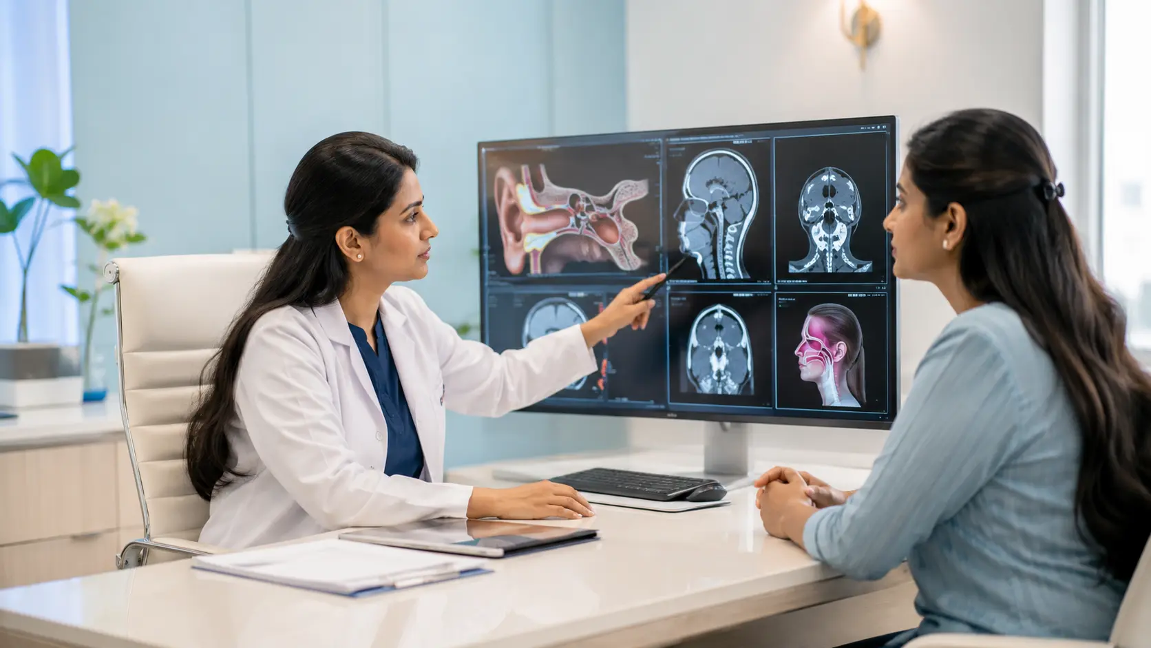 ENT diagnosis and consultation report