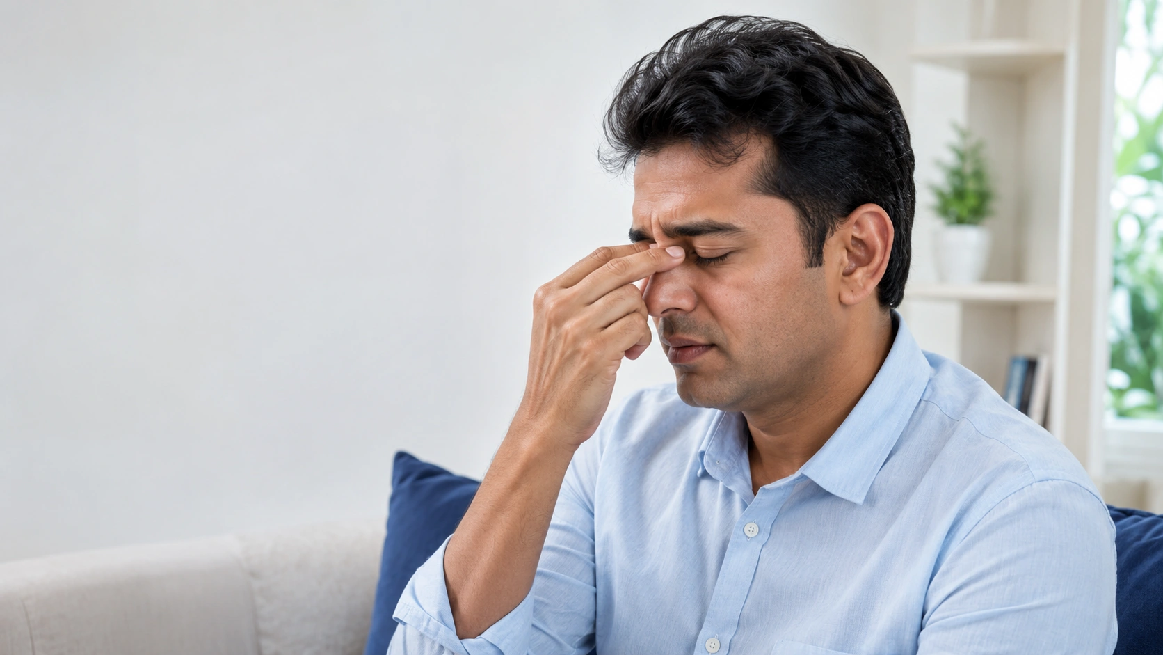 Patient experiencing nasal blockage