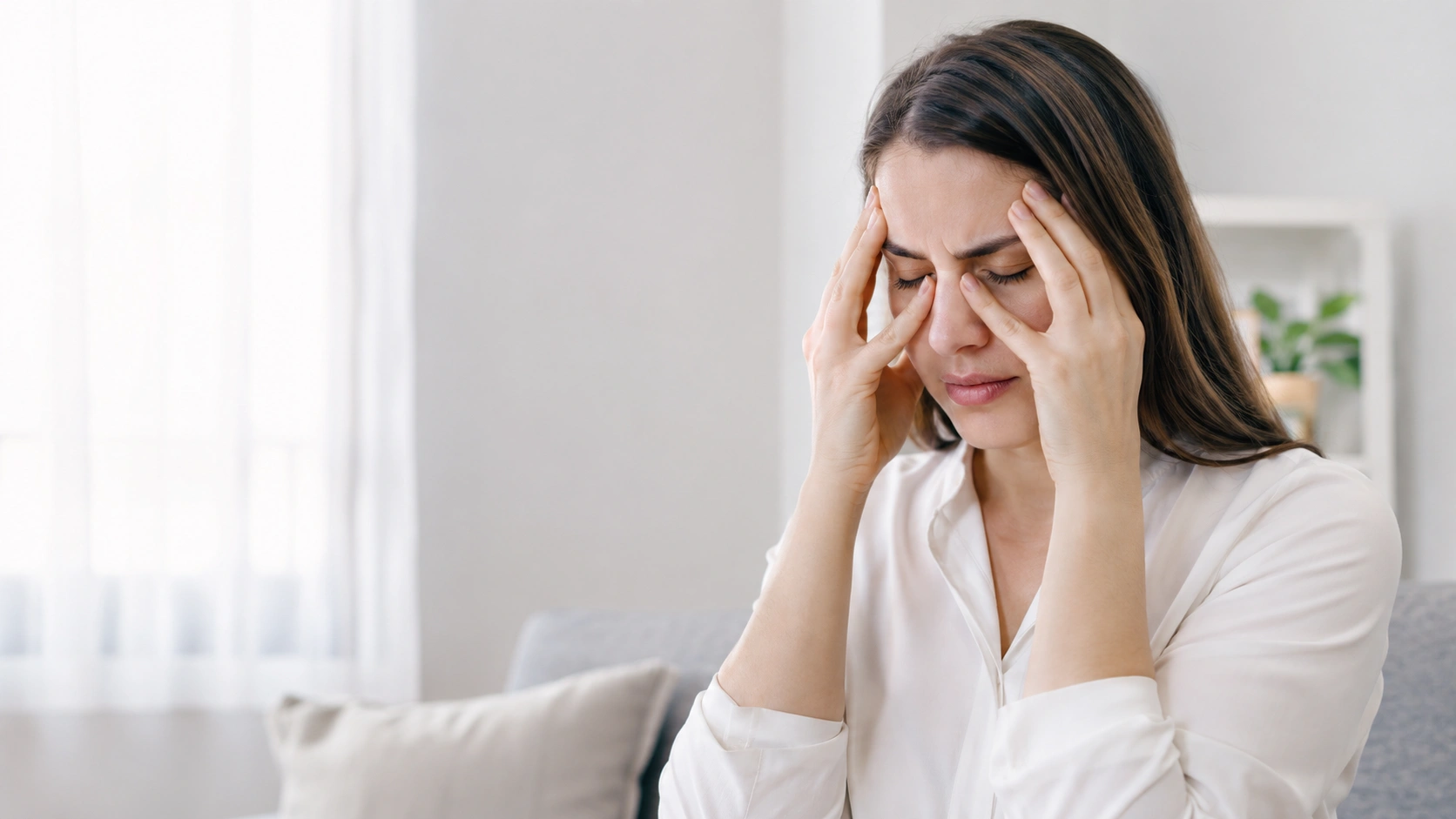 Patient with chronic sinusitis at consultation
