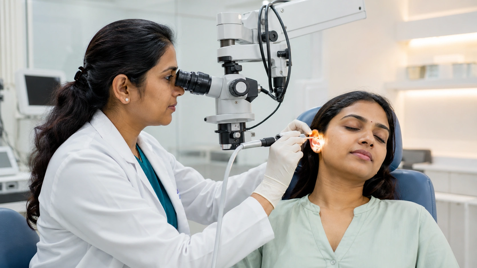 Ear microsuction treatment