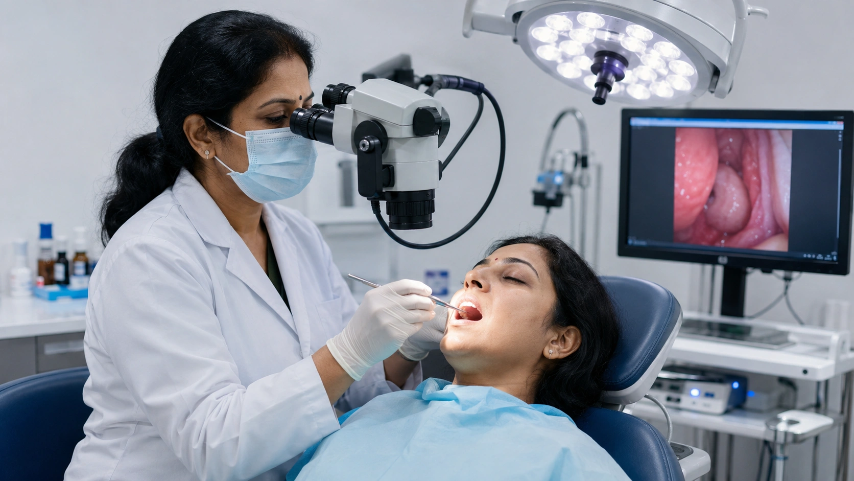 Precision procedure during oral biopsy