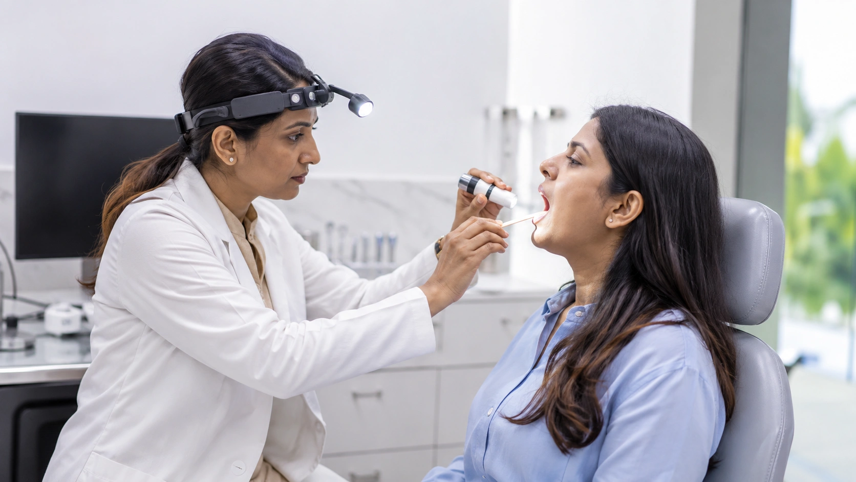 Throat treatment diagnosis