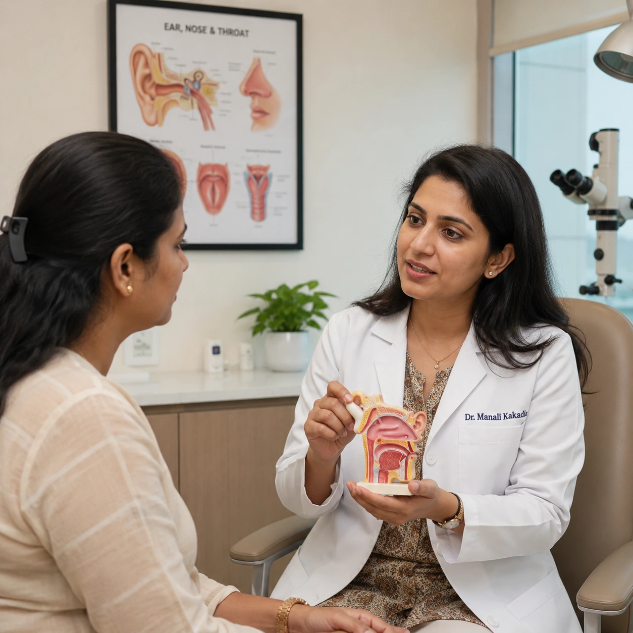 Rhinoplasty consultation with facial plastic surgeon