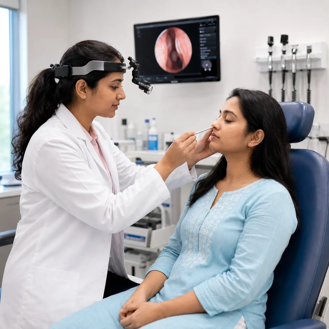 ENT assessment for persistent nasal blockage