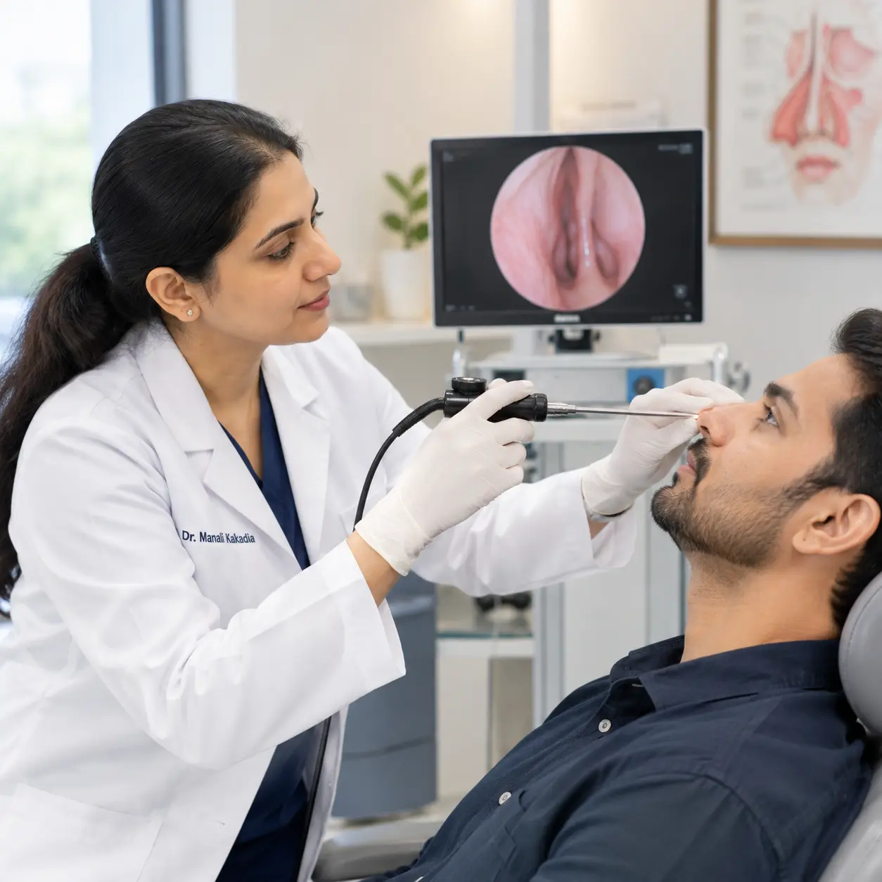 ENT evaluation of recurrent nosebleeds