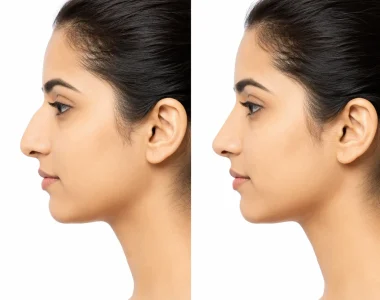 Nose correction assessment for shape, alignment and symmetry