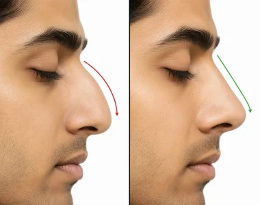 Nose hump correction